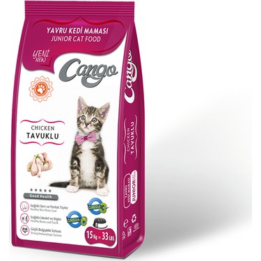 CANGO YETİŞKİN KEDİ MAMASI TAVUK ETLİ 15 KG