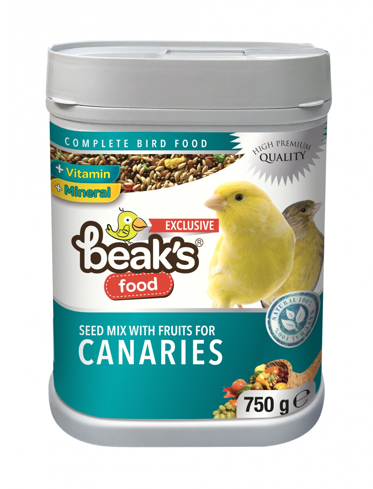 BEAKS KUTU MEYVELİ KANARYA YEMİ 8 AD 750 GR